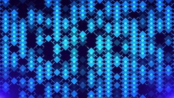 Blue Falling Square Particle Technology Disco Background video