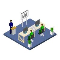 Isometric Conference Room vector