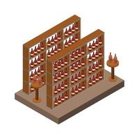 bodega isométrica vector