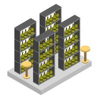 Isometric Wine Cellar vector