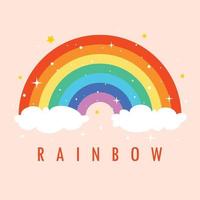 Concept Of A Colorful Rainbow vector