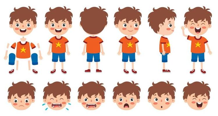 Set Of Cartoon Face Royalty Free SVG, Cliparts, Vectors, and Stock