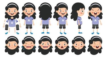 Cartoon Character Design For Animation vector