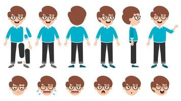 Cartoon Character Design For Animation vector