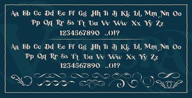 Set of decorative typefaces vector