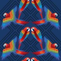 macow birds tropical seamless vector