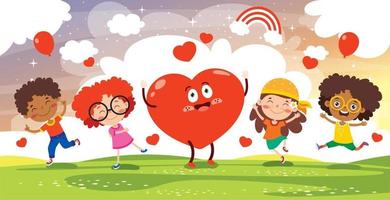 Love Concept With Cartoon Character vector