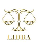 Libra zodiac line art vector