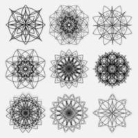 ilustration graphic vector of set of abstract geometric line patterns