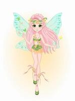 cute nature fairy vector girl