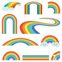 Concept Of A Colorful Rainbow vector