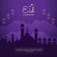 islamic banner Illustration eid al fitr for social media posts vector