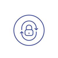 security icon with lock and arrows vector