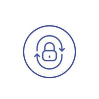 security icon with lock and arrows vector