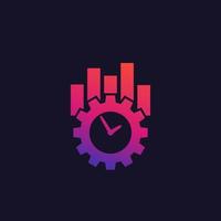 productivity and efficiency vector icon