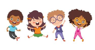 Happy Multi Ethnic Kids Playing Together vector