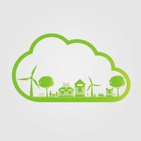 Ecology green concept vector