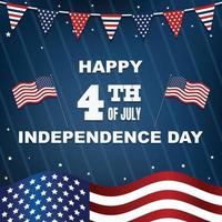 4th Of July Background Concept vector