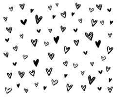 marco en forma de corazón con pintura de pincel amor dibujado a mano vector