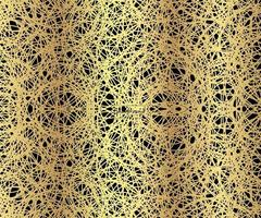 Gold luxurious line pattern with circles hand drawn vector