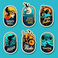 Various Bike Style Badge Collection vector