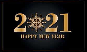 Elegant background of Happy New Year 2021 snowflake vector