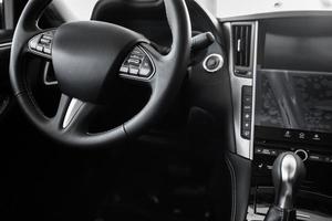 Details of stylish car interior photo