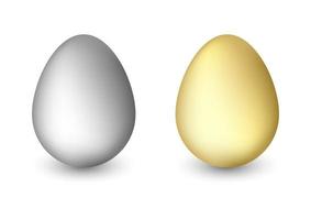 huevos vectoriales realistas aislados en un fondo blanco vector