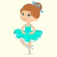 Ballerina dancer in beautiful pose ballet vector