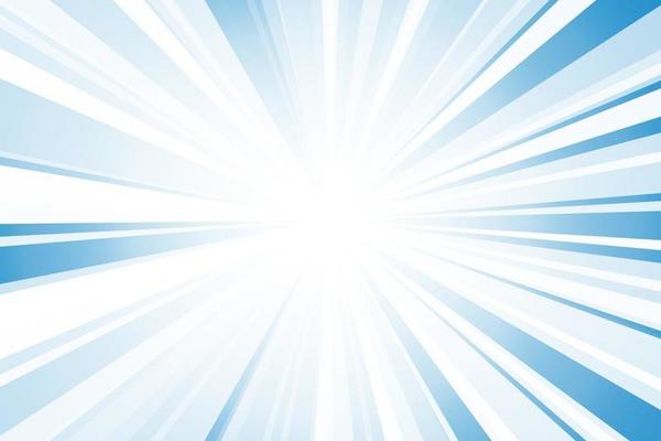 Bright ray abstract and light blue background