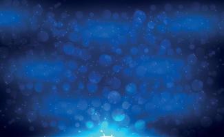 Abstract blue blurred background with bokeh effect vector