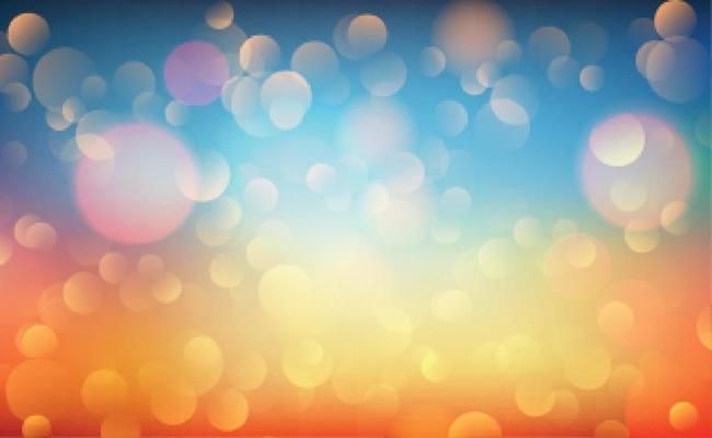 Multicolored blurry bokeh on a dark background