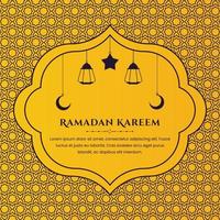 Happy Ramadan Kareem greeting background template Free Vector