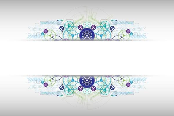 Background in the concept of technology with a centered area for text input.