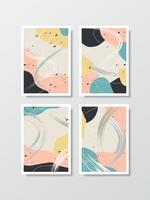 Abstract background vector in art style arranged as a set