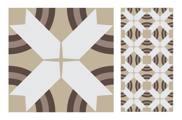 vintage tiles patterns antique seamless design in Vector illustration