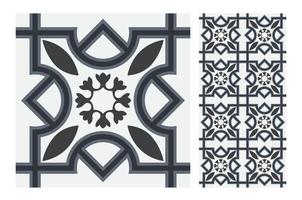 vintage tiles patterns antique seamless design in Vector illustration