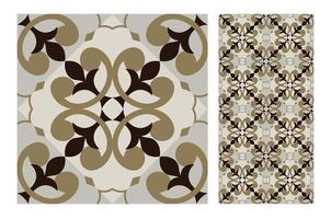 vintage tiles patterns antique seamless design in Vector illustration