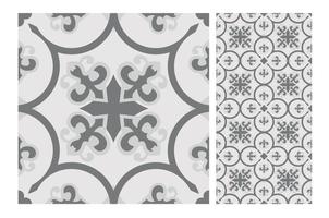 vintage tiles patterns antique seamless design in Vector illustration