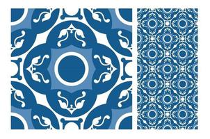 vintage tiles patterns antique seamless design in Vector illustration