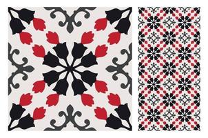 vintage tiles patterns antique seamless design in Vector illustration