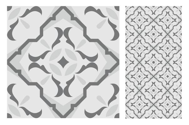 vintage tiles patterns antique seamless design in Vector illustration