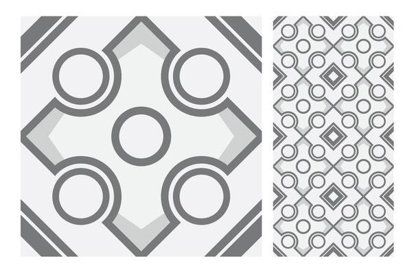 vintage tiles patterns antique seamless design in Vector illustration