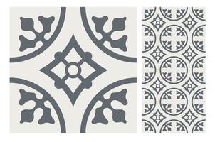 vintage tiles patterns antique seamless design in Vector illustration