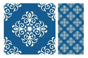 Patrones de azulejos vintage antiguo diseño sin costuras en ilustración vectorial vector