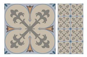 vintage tiles patterns antique seamless design in Vector illustration