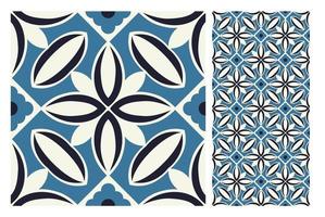 Patrones de azulejos vintage antiguo diseño sin costuras en ilustración vectorial vector