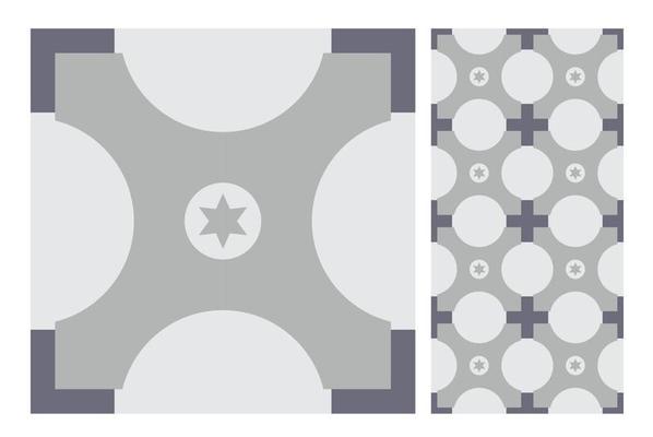 vintage tiles patterns antique seamless design in Vector illustration