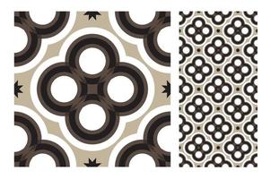 vintage tiles patterns antique seamless design in Vector illustration