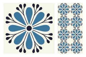 Patrones de azulejos vintage antiguo diseño sin costuras en ilustración vectorial vector